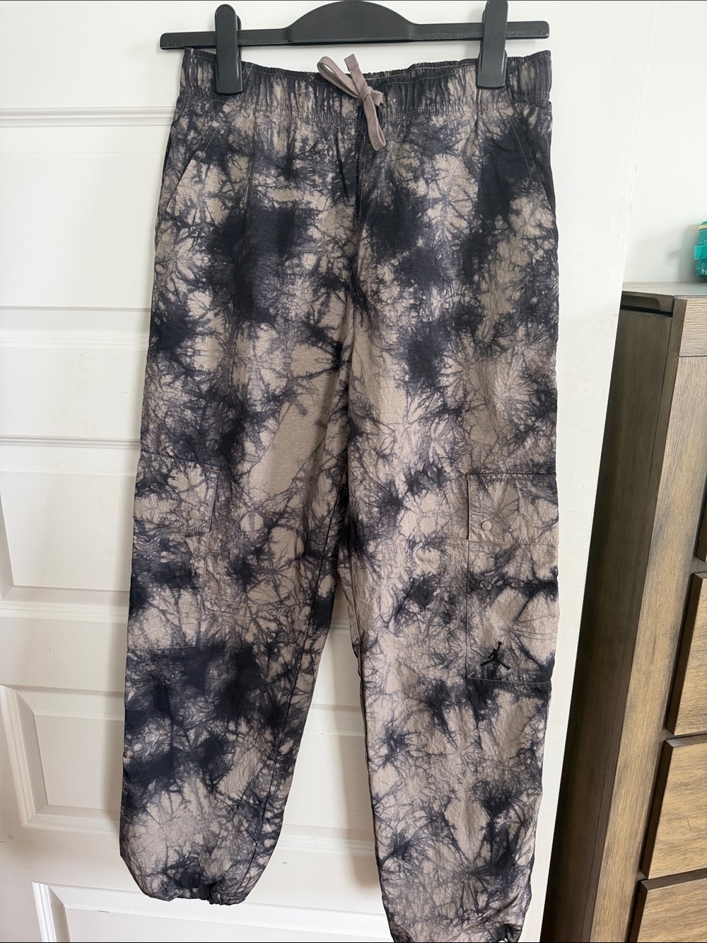 Jordan Tie-Dye Cargo Joggers - Black & Tan